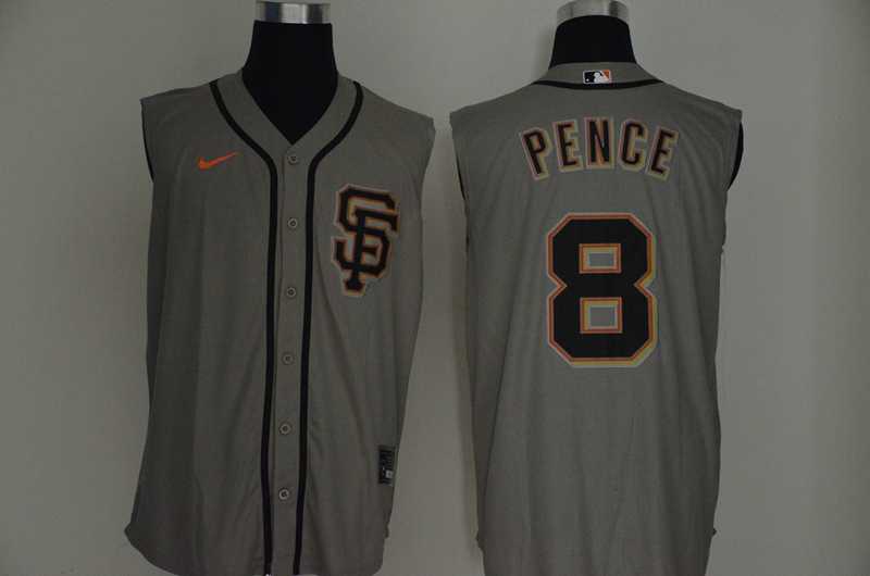 Giants 8 Hunter Pence Gray Nike Cool Base Sleeveless Jersey,We sell and wholesale Giants 8 Hunter Pence Gray Nike Cool Base Sleeveless Jersey on line form chian!
